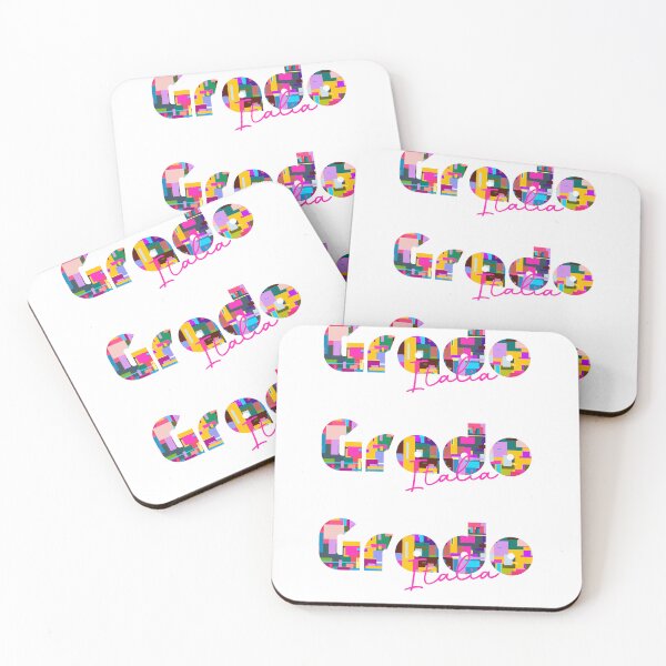 Item preview, Grado, Gorizia, Italy, Italia, colorful typography design for travellers designed and sold by Wanderful-roads.