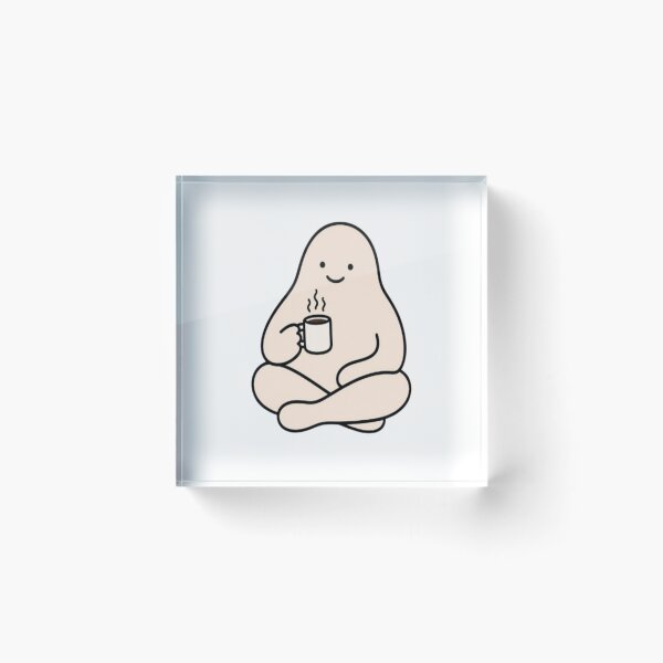 Item preview, Minimalist Sitting Coffee Blob Doodle designed and sold by creativerooney.