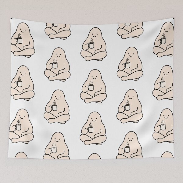 Item preview, Minimalist Sitting Coffee Blob Doodle designed and sold by creativerooney.