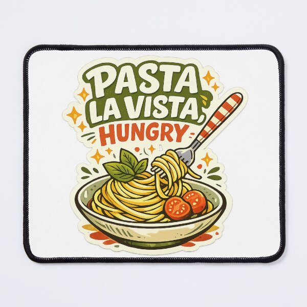 Item preview, Pasta La Vista Hungry Funny Pasta Lover Italian Food Retro Design designed and sold by inkoutninja.
