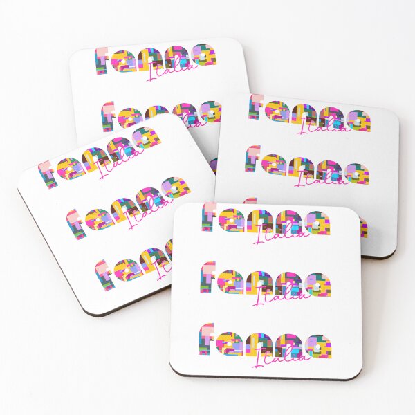 Item preview, Fanna, Gorizia, Italy, Italia, colorful typography design for travellers designed and sold by Wanderful-roads.