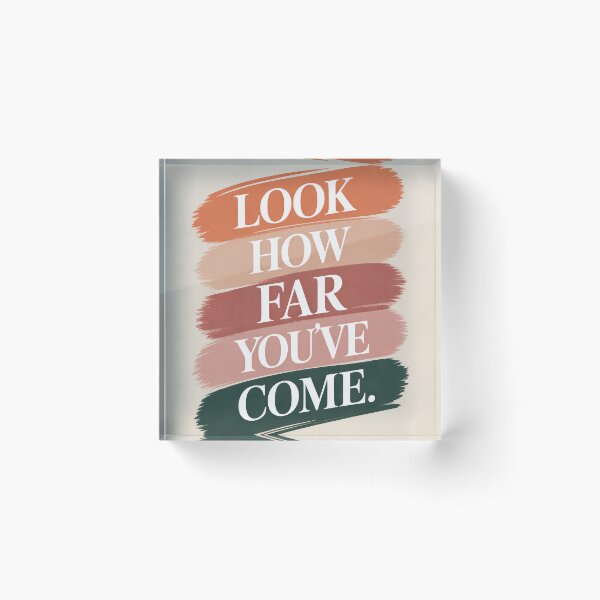 Item preview, Look How Far You’ve Come Quote Print, Uplifting Typography Wall Art, Positive Motivational Poster designed and sold by QuietCanvasArtworks.