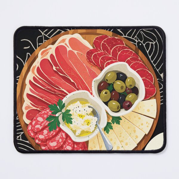 Item preview, Njeguski Prsut Montenegro Food Poster designed and sold by SurfolioPrints.