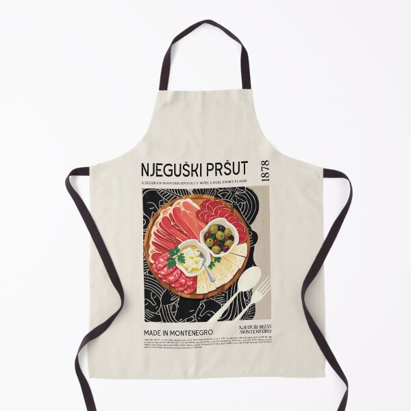 Item preview, Njeguski Prsut Montenegro Food Poster designed and sold by SurfolioPrints.