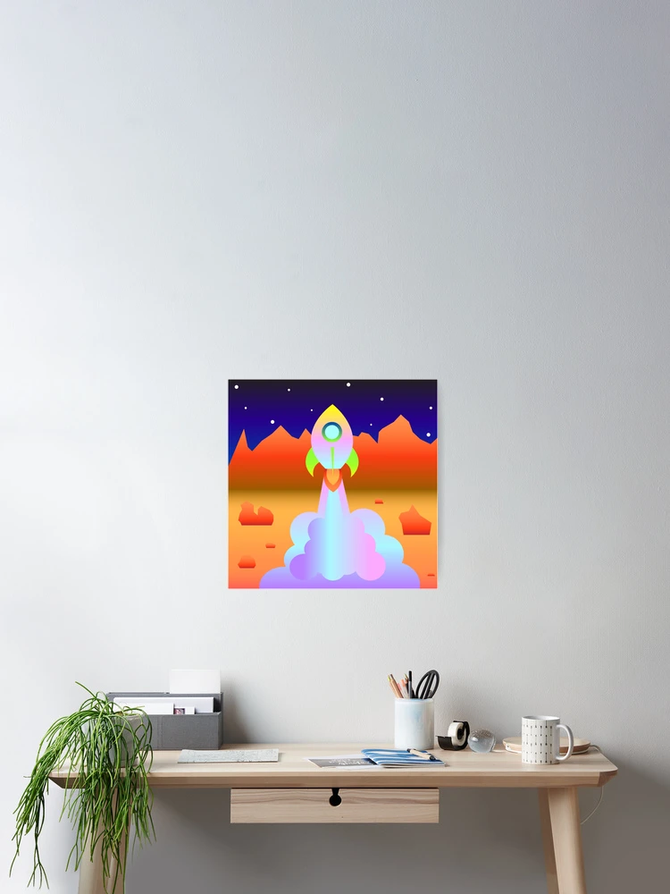 Thumbnail 2 of 3, Poster, Rocket Man designed and sold by ColorDesigns.