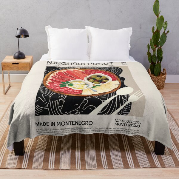 Item preview, Njeguski Prsut Montenegro Food Poster designed and sold by SurfolioPrints.