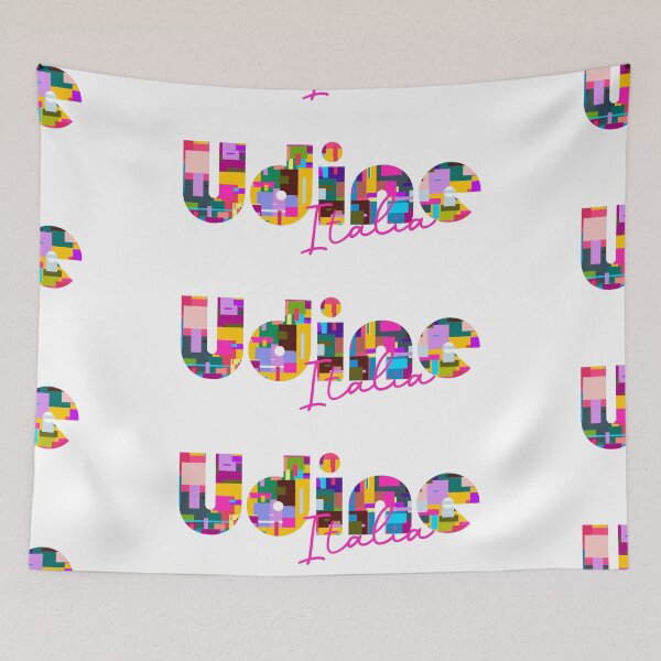 Item preview, Udine, Gorizia, Italy, Italia, colorful typography design for travellers designed and sold by Wanderful-roads.