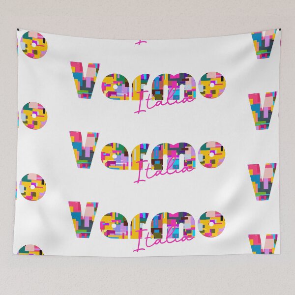 Item preview, Varmo, Gorizia, Italy, Italia, colorful typography design for travellers designed and sold by Wanderful-roads.