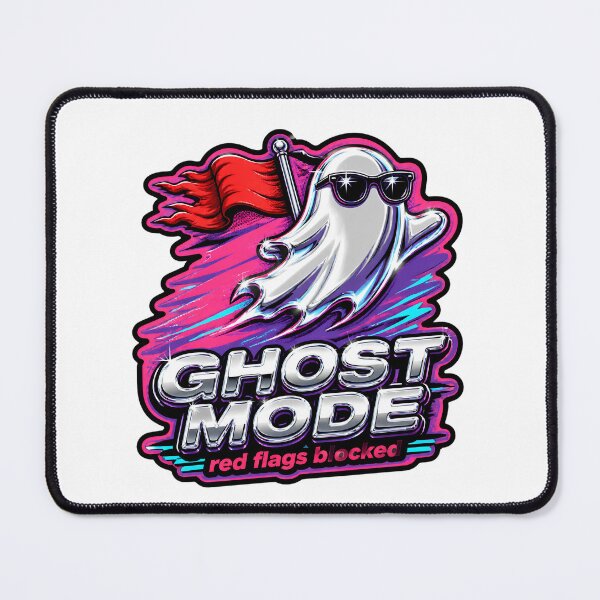 Item preview, ghost mode -red flag blocked designed and sold by VYRON STUDIO.