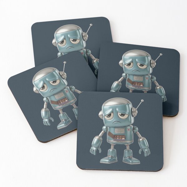 Item preview, Sad Luxury Robot 0001 | Cute Metallic Sci-Fi Character designed and sold by HO•Designs.
