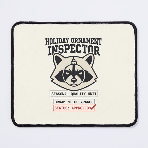 Item preview, Raccoon Holiday Ornament Inspector Funny Christmas Humor designed and sold by SplashTastic.