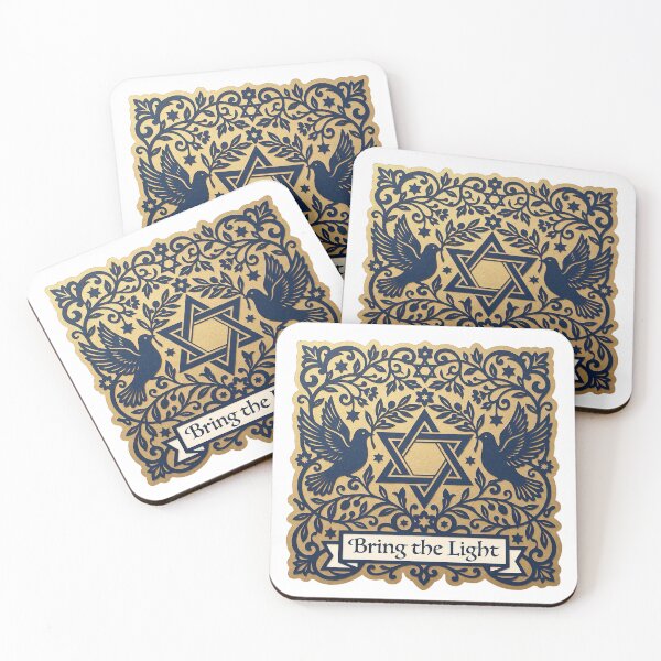 Item preview, Bring the Light — Hanukkah Star of David Doves designed and sold by TheCalmEdit.