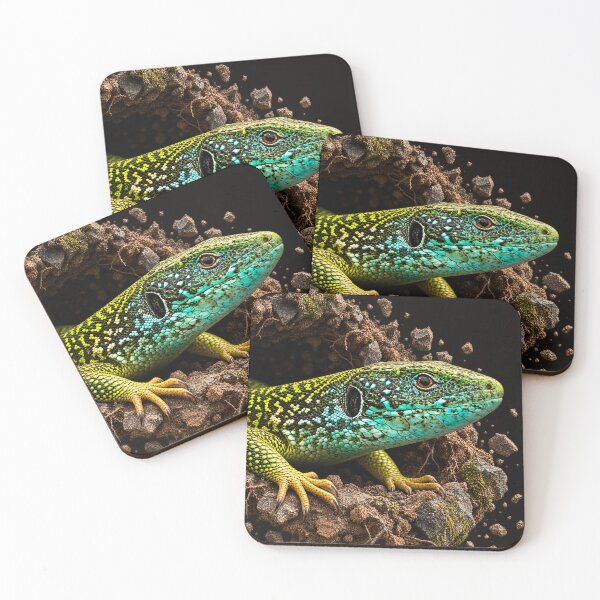 Item preview, Green Lizard Peeking from a Rocky Hideaway designed and sold by Medve Photography & Design.