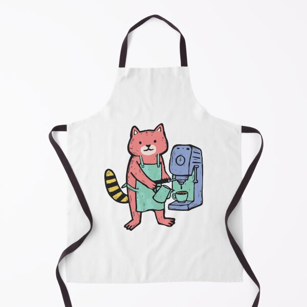 Item preview, Barista Red Panda Pulling a Shot designed and sold by BysonDesigns.