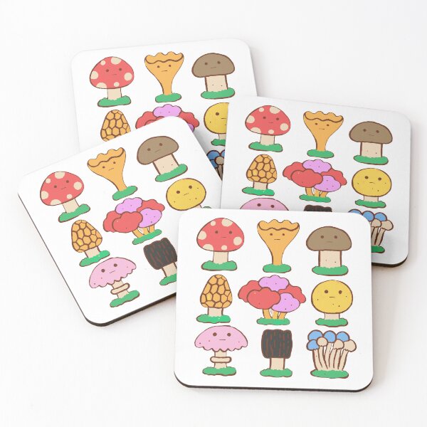Item preview, Mushroom Sticker Pack - Nine Species With Faces designed and sold by BysonDesigns.