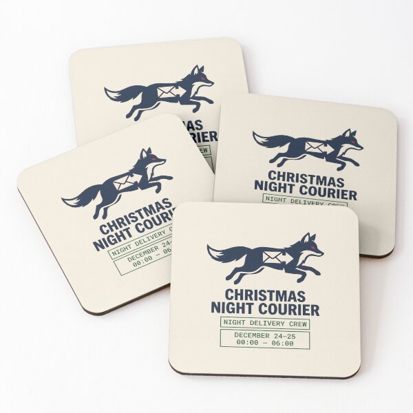 Item preview, Fox Christmas Night Courier Mail Carrier Graphic designed and sold by SplashTastic.