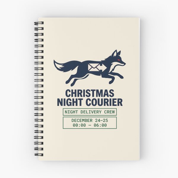 Item preview, Fox Christmas Night Courier Mail Carrier Graphic designed and sold by SplashTastic.