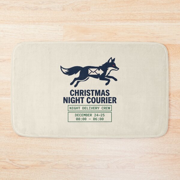 Item preview, Fox Christmas Night Courier Mail Carrier Graphic designed and sold by SplashTastic.