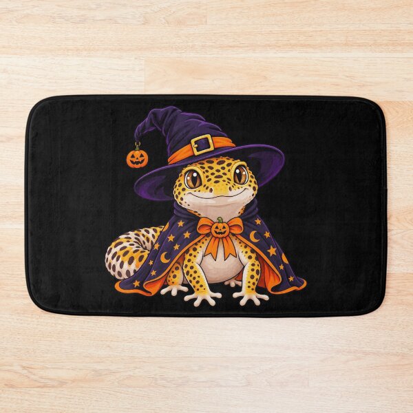 Item preview, Cute Leopard Gecko Witch in Halloween Costume designed and sold by VioletNance.