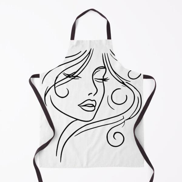 Item preview, Dreamy Girl Face Minimalist Art Black White 2 Shapes Mania designed and sold by Shapes-Mania.