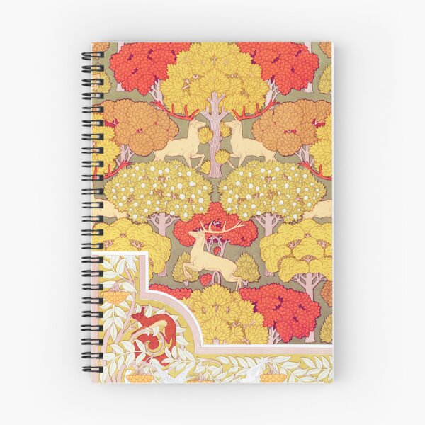 Item preview, Deer and Trees, Wallpaper; Squirrel, Birds and Rowan, Border (1897) by M. P. Verneuil  Art Nouveau designed and sold by VenusArt7.