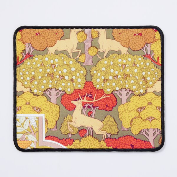 Item preview, Deer and Trees, Wallpaper; Squirrel, Birds and Rowan, Border (1897) by M. P. Verneuil Art Nouveau designed and sold by VenusArt7.