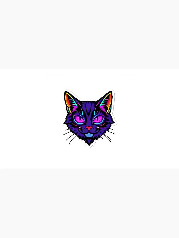 Thumbnail 3 von 3, Cap, Neon Cyber Cat designt und verkauft von One More Run.