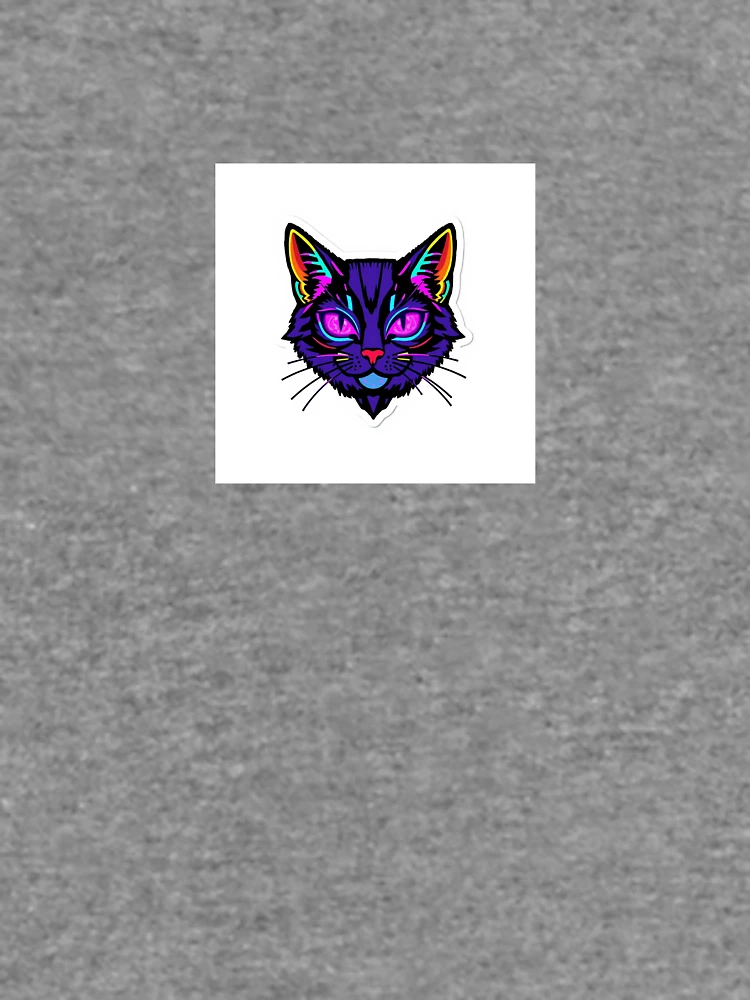 Thumbnail 6 von 6, Leichter Pullover, Neon Cyber Cat designt und verkauft von One More Run.