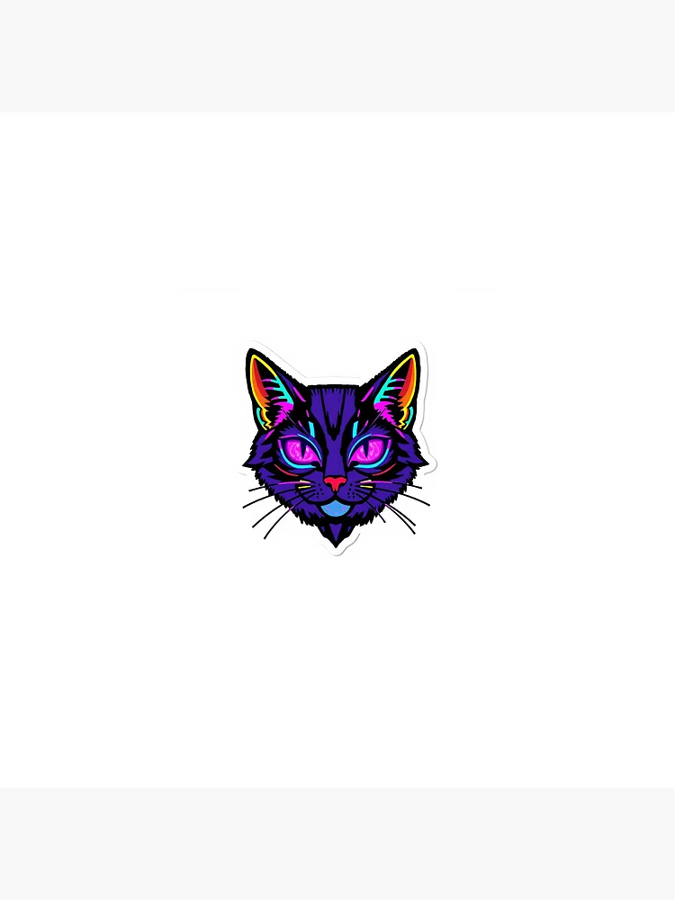 Thumbnail 3 von 3, Button, Neon Cyber Cat designt und verkauft von One More Run.