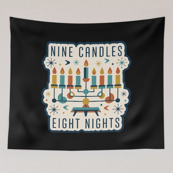 Item preview, Mid Century Hanukkah — Nine Candles Eight Nights designed and sold by TheCalmEdit.