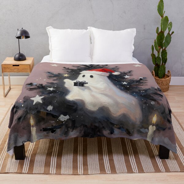 Item preview, Christmas Ghost Santa Holiday Tree Painting designed and sold by cr6zym1nd.