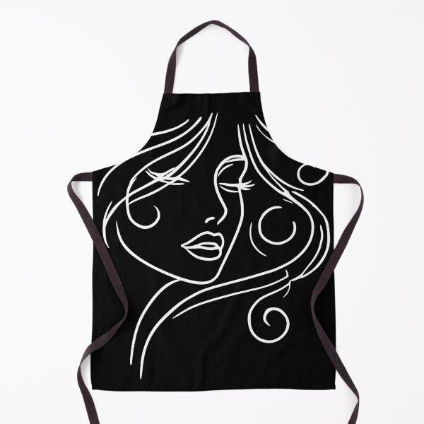 Item preview, Dreamy Girl Face Minimalist Art Black White 1 Shapes Mania designed and sold by Shapes-Mania.