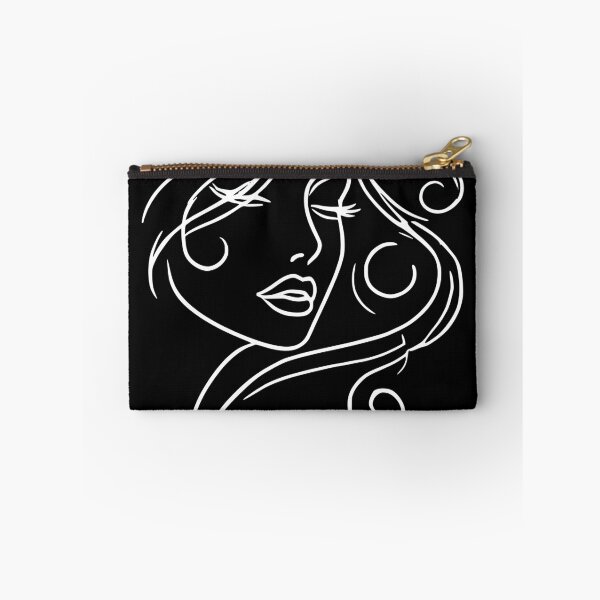 Item preview, Dreamy Girl Face Minimalist Art Black White 1 Shapes Mania designed and sold by Shapes-Mania.