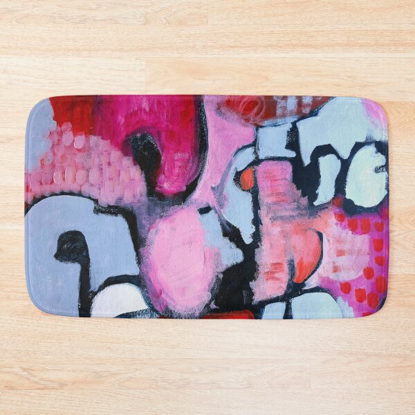 Item preview, Playful Expressive Abstract Painting Pink, Red,  Blue Hues - 833 designed and sold by NathalieLeRiche.
