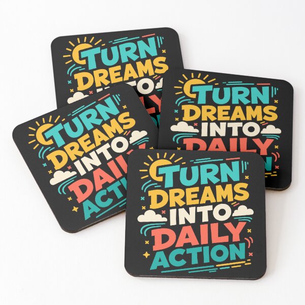Item preview, Turn Dreams Into Daily Action Motivational Success designed and sold by rejowan-arts.