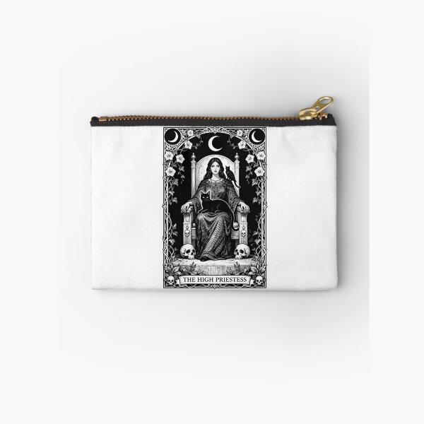 Item preview, The High Priestess Tarot Card Gothic Cat Art designed and sold by SedaMythica.