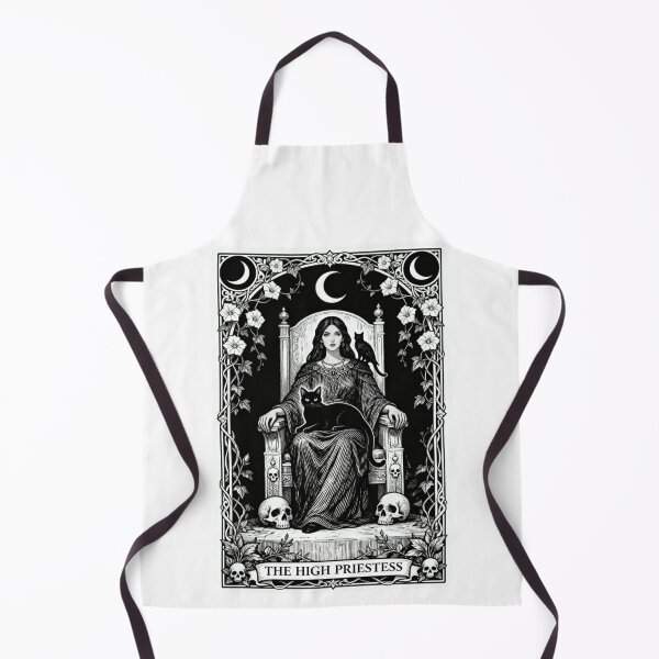 Item preview, The High Priestess Tarot Card Gothic Cat Art designed and sold by SedaMythica.