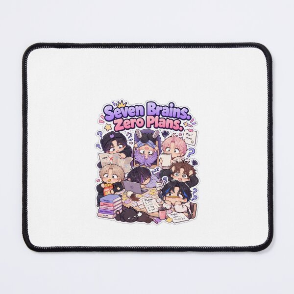 Item preview, Kpop Chaos Meme Sticker | BTS Inspired Seven Brains Zero Plans | Funny Chibi ARMY Sticker designed and sold by CutePrintCorner.