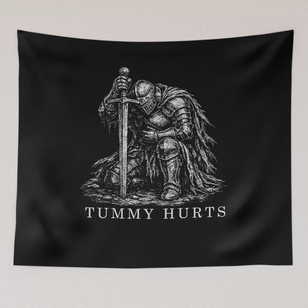 Item preview, Tummy Hurts Funny Medieval Knight designed and sold by charoen-design.