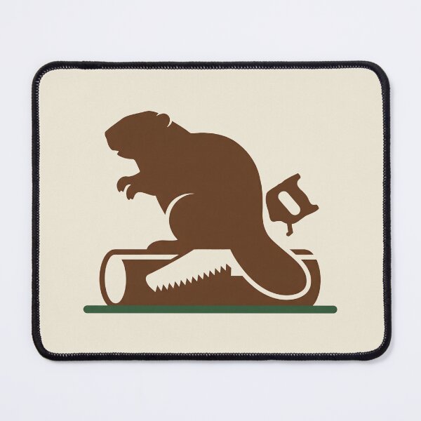 Item preview, Beaver Woodworking Hand Saw Silhouette Woodworker Art designed and sold by SplashTastic.