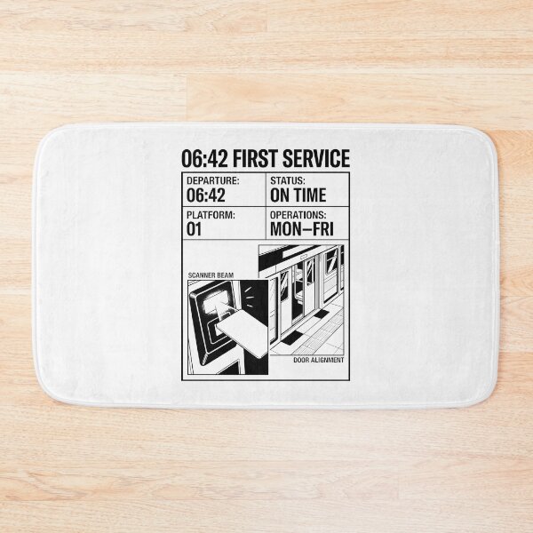 Item preview, First Service Subway Transit Schedule Line Art Graphic designed and sold by SplashTastic.