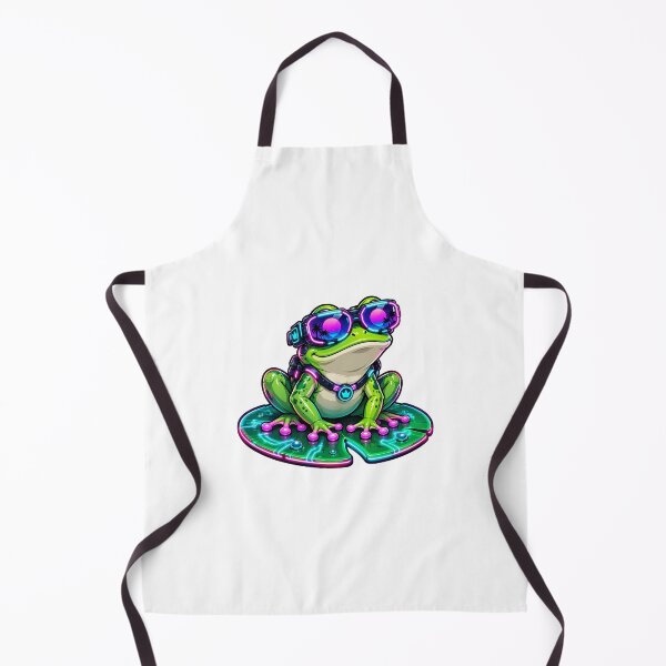 Item preview, Cyberpunk Frog Neon Synthwave Funny Toad designed and sold by ValhallaHub.