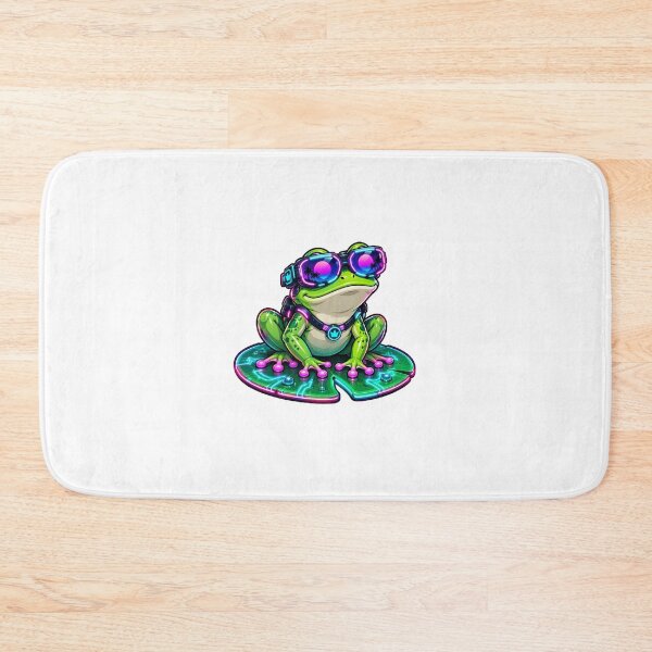 Item preview, Cyberpunk Frog Neon Synthwave Funny Toad designed and sold by ValhallaHub.