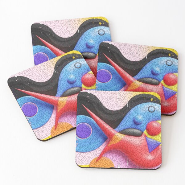 Item preview, liquid drawing colorful geometric abstract design designed and sold by SmashingDeals.