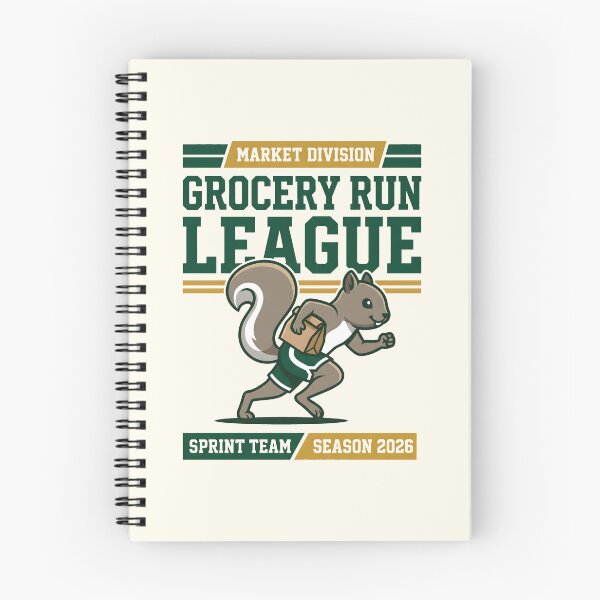Item preview, Grocery Run League Squirrel Athletic Mascot Graphic designed and sold by SplashTastic.
