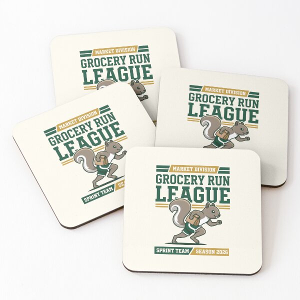 Item preview, Grocery Run League Squirrel Athletic Mascot Graphic designed and sold by SplashTastic.