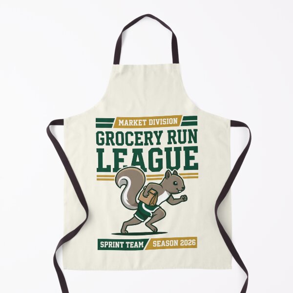 Item preview, Grocery Run League Squirrel Athletic Mascot Graphic designed and sold by SplashTastic.