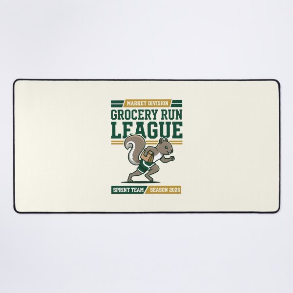 Item preview, Grocery Run League Squirrel Athletic Mascot Graphic designed and sold by SplashTastic.