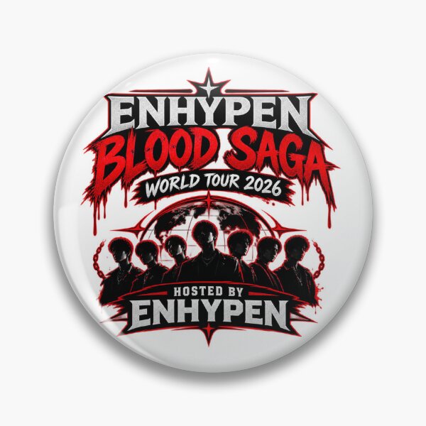 Item preview, ENHYPEN Blood Saga World Tour 2026 Gothic K-Pop T-Shirt designed and sold by treandsart.