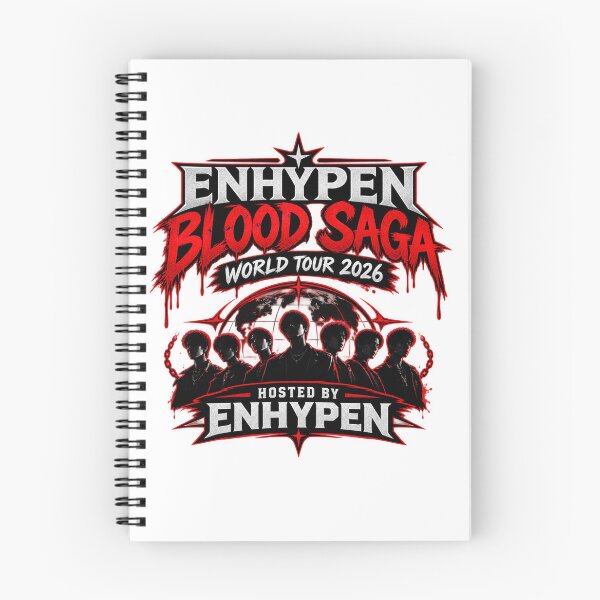 Item preview, ENHYPEN Blood Saga World Tour 2026 Gothic K-Pop T-Shirt designed and sold by treandsart.